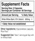 White Willow Bark 400 mg / 120 Capsules