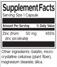 Extra Strength Zinc Picolinate 50 mg / 60 Caps