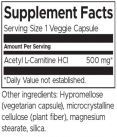 Acetyl L-Carnitine 500mg / 240 Vcaps