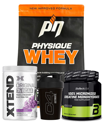 PROMO STACK PACHET PROTEINA + CREATNA + BCAA + SHAKER