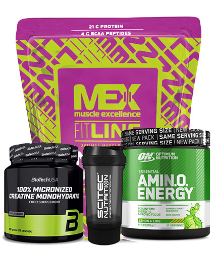 PROMO STACK PROTEINA + CREATINA + AMINO + shaker sala