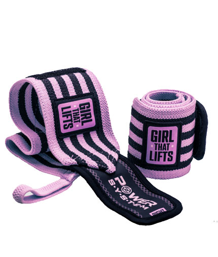 POWER SYSTEM Wrist Wraps Girl That Lifts / Pink