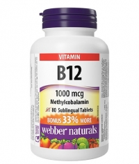 WEBBER NATURALS Vitamin B12 (Methylcobalamin) 1000 mcg / 80 Sublingual Tabs