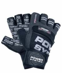 POWER SYSTEM Wrist Wrap Weightlifting Gloves Power Grip / Black