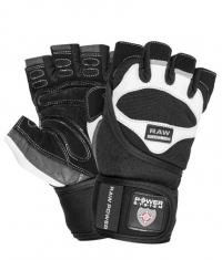 POWER SYSTEM Wrist Wrap Weightlifting Gloves Raw Power / White