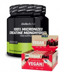 PROMO STACK 100% Creatine Monohydrate + Batoane proteice free