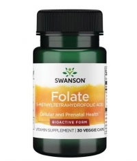 SWANSON Folate 5-Methyltetrahydrofolic Acid - Bioactive Form 680 mcg / 30 Vcaps