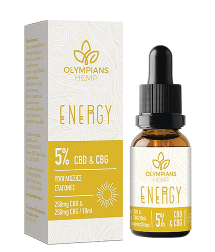 OLYMPIANS HEMP Energy CBD 5% + CBG 5% Broad Spectrum / 10 ml