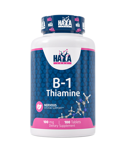 HAYA LABS Vitamin B-1 / Thiamine / 100 mg / 100 Tabs